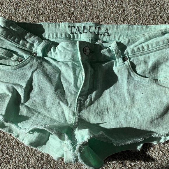 TALULA Denim Shorts - Teal Mint - Picture 4 of 7